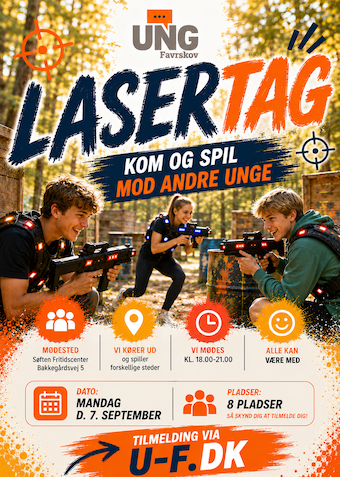 Lasertag d. 7. september - Klik for at tilmelde dig