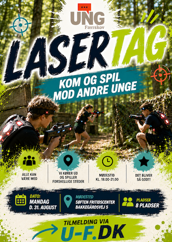 Lasertag d. 31. august - Klik for at tilmelde dig
