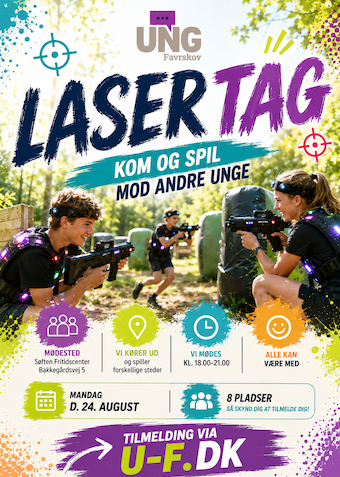 Lasertag d. 24. august - Klik for at tilmelde dig