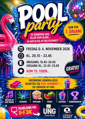 Pool Party for 7. årgang - Klik for at tilmelde dig