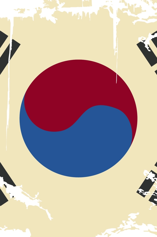 det koreanske flag med antikt look
